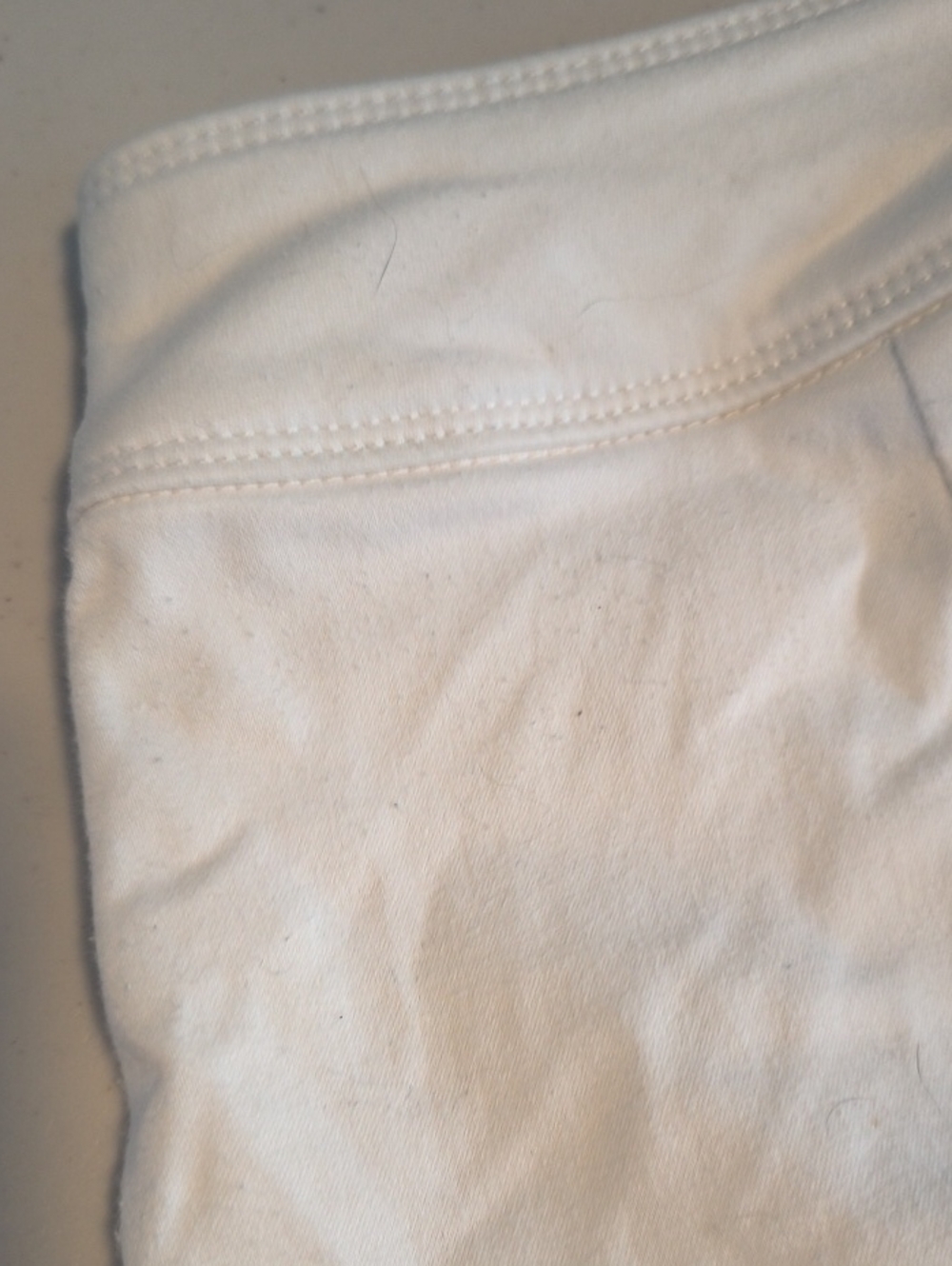 Express High Waist Cream Button Shorts - Picture 5 of 14